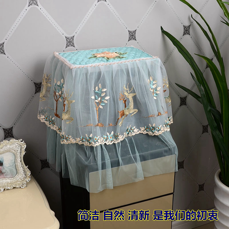 茶吧机罩顶部盖巾防尘罩方形盖布A饮水机套刺绣卡通防尘罩水桶套