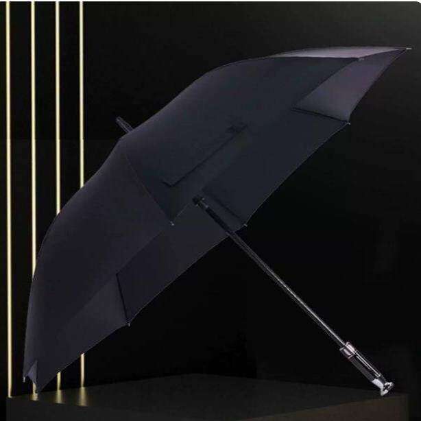 超大黑胶防晒高尔夫伞半自动长柄防风雨加固成人专用成人雨伞大号