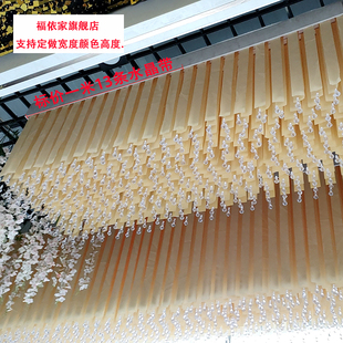 高端婚礼大堂吊顶布置大钻石水晶丝带多色可定制结婚庆公司布置