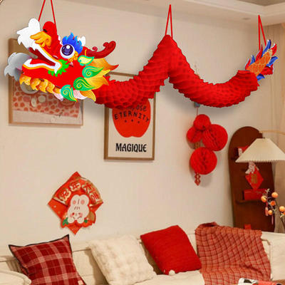 商场新年春节装饰门头挂件舞龙挂饰客厅氛围场景布置店庆橱窗吊饰