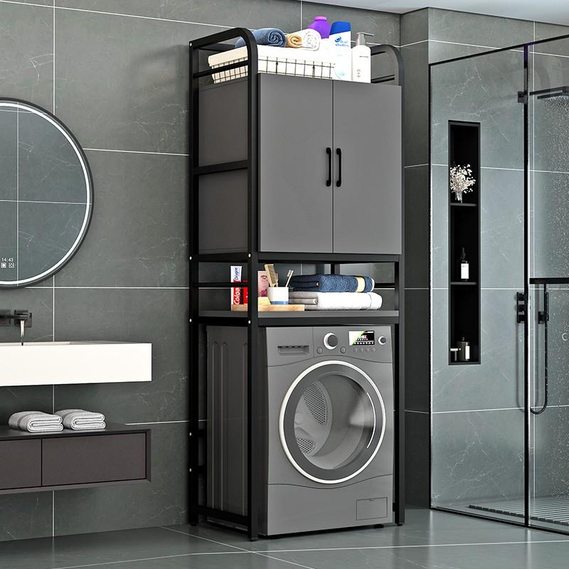 洗衣机置物架滚筒卫生间阳台落地储物柜多功能架子波轮上方收纳柜