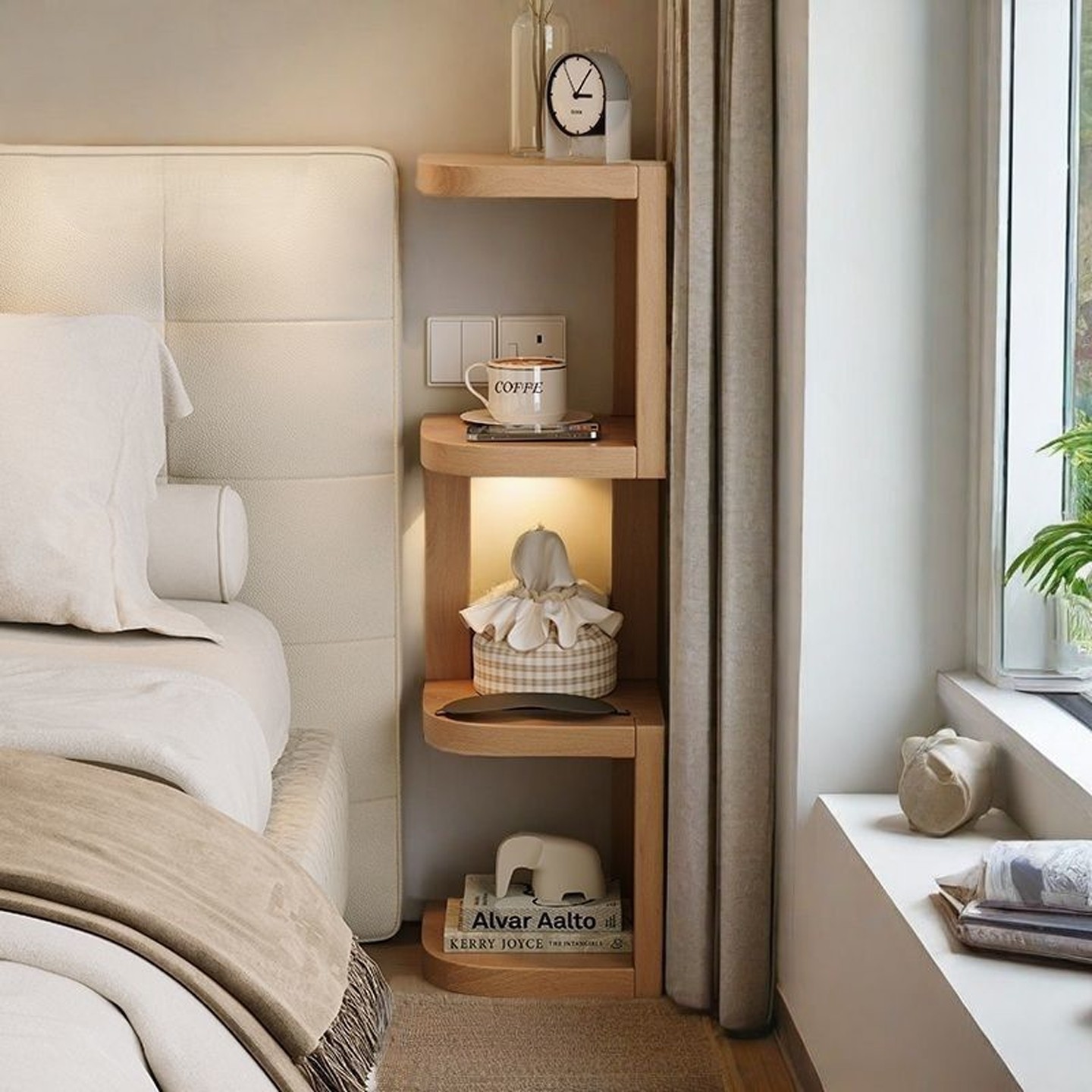 桌面转角置物架三角拐角床头柜