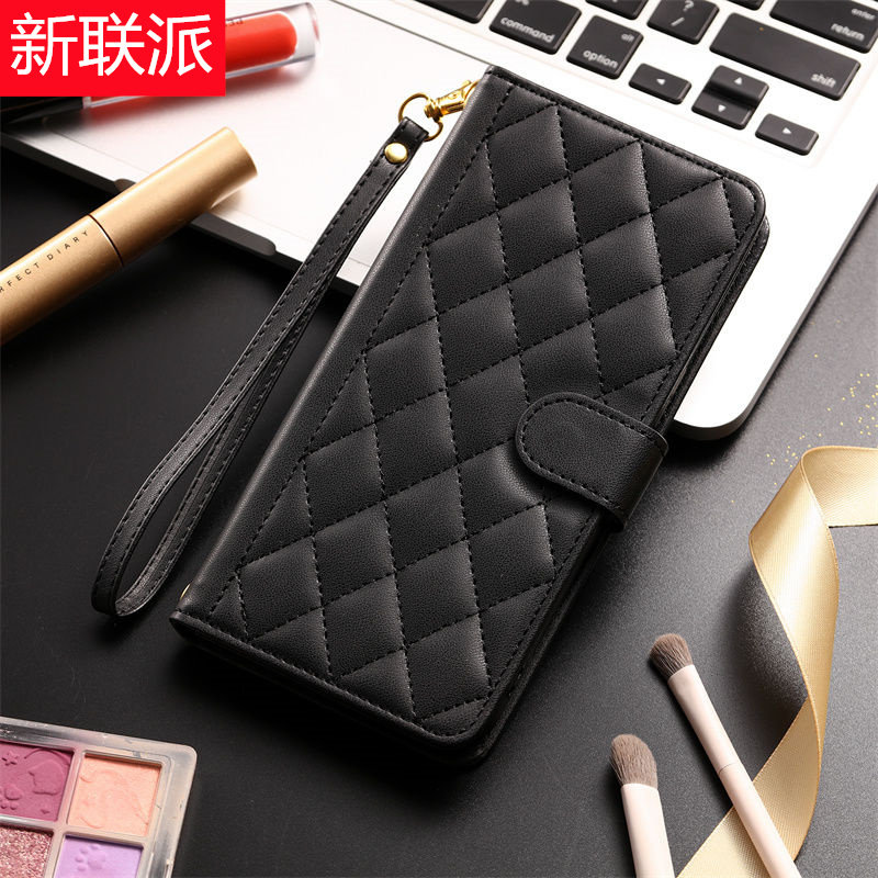 适用OPPO A6s Pro手机壳翻盖皮套保护壳插卡女款软皮双面全包防摔手提绳长挂绳斜挎挂肩背带百搭