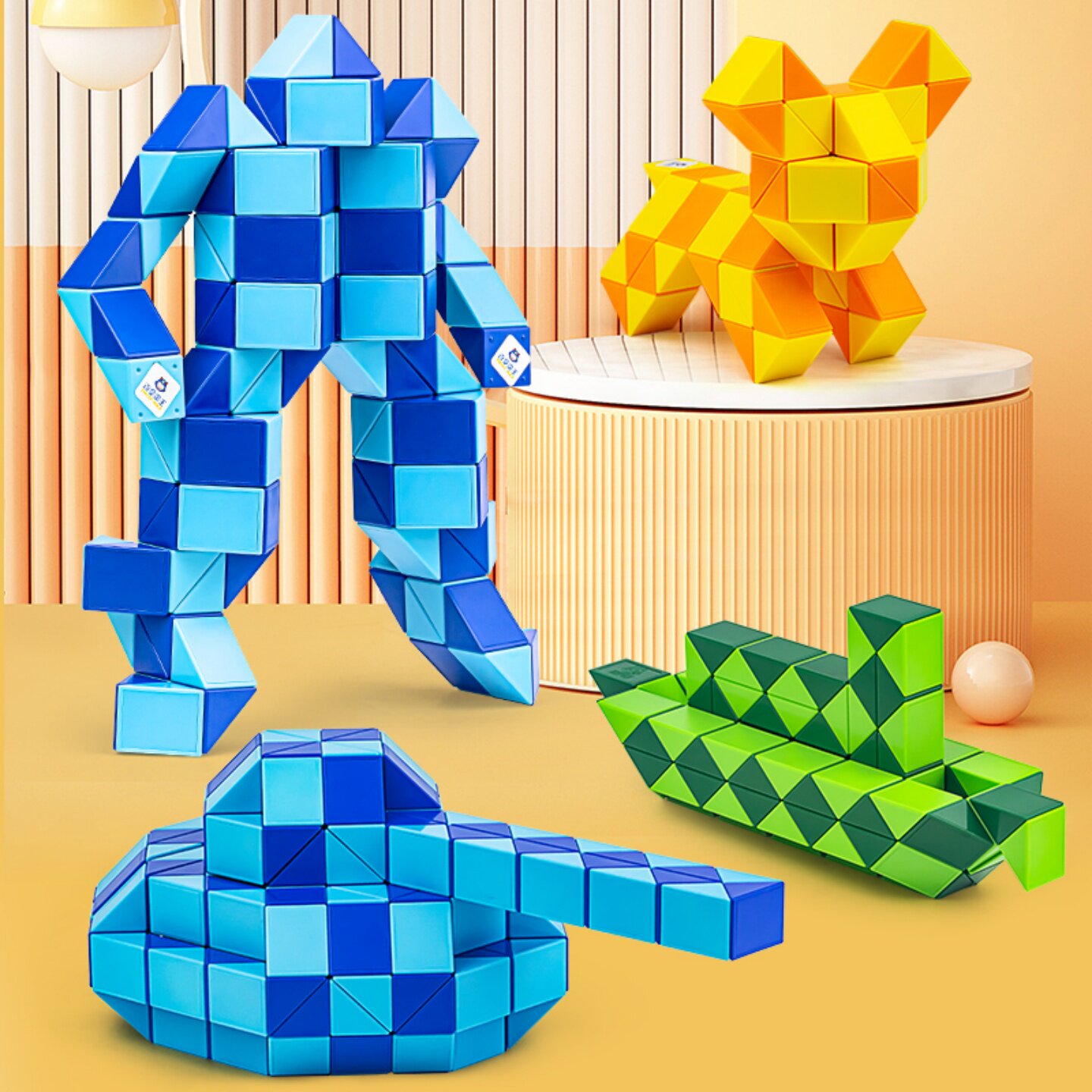 爆款益智玩具儿童百变魔尺魔方