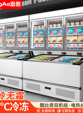 嵩傲双温/全冷冻便利店子母冰柜