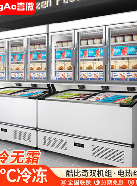 嵩傲双温/全冷冻便利店子母冰柜
