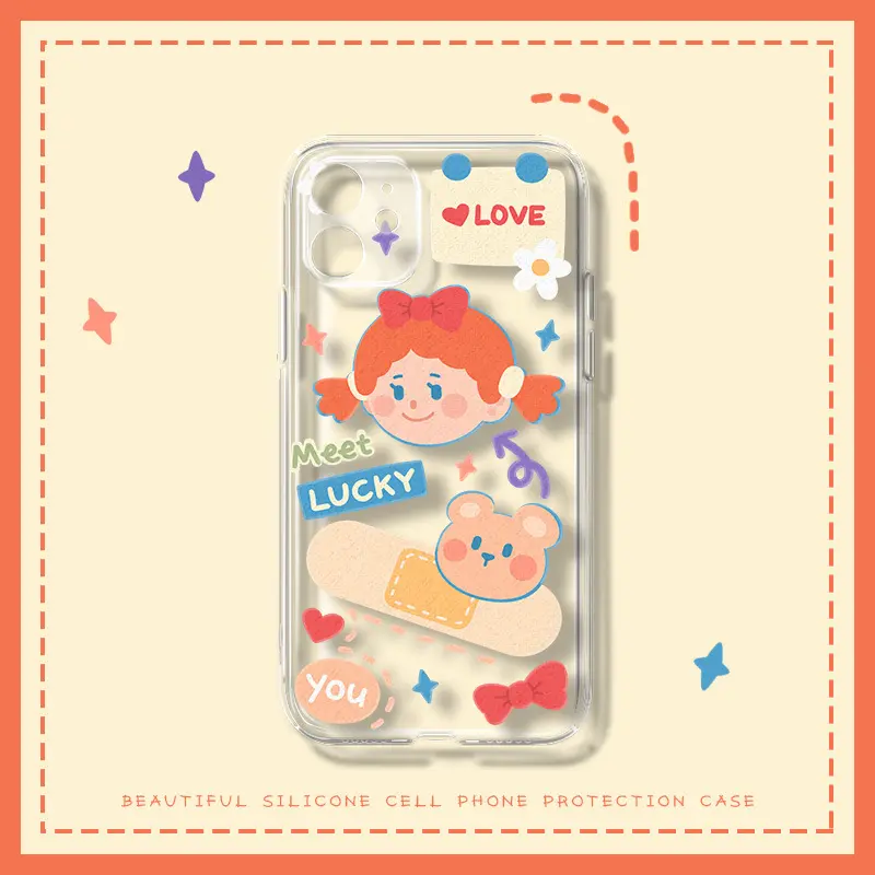 日韩适用14promax13pro精孔透明软壳