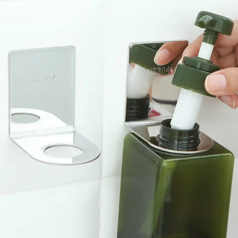 免打孔卫生间壁挂瓶挂架不锈钢免钉痕架