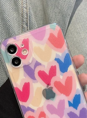 爱心适用15promax13彩色相框软壳xax678plus