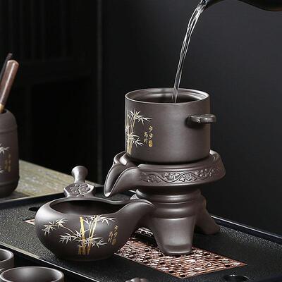 紫茶高具套装家用档功CPD夫茶具壶盖碗茶杯茶办公室会砂客礼盒装