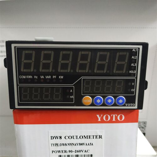 北崎YOTO 单相智能电能参数测量表 DW8-AV500AA5 电压电流功率
