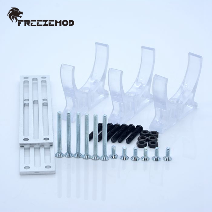 FREEZEMOD电脑水冷SXKJ-TM可安装散热排50MM外径透明圆柱水箱管夹