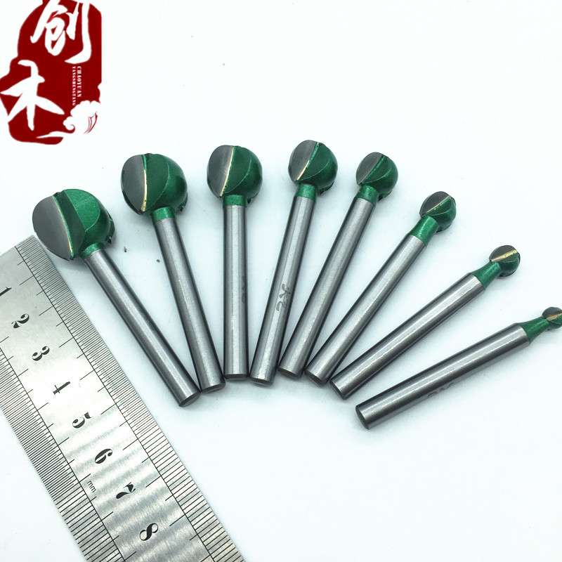 大艺丸球刀 根雕球刀专业级木雕电磨直磨高速钻专用 木工雕刻刀