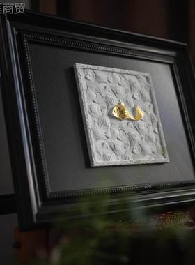 电盒配电箱盖板立遮LZS75038挂画中古体浮雕客厅挡法式壁表画电表