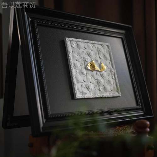 电盒配电箱盖板立遮LZS75038挂画中古体浮雕客厅挡法式壁表画电表