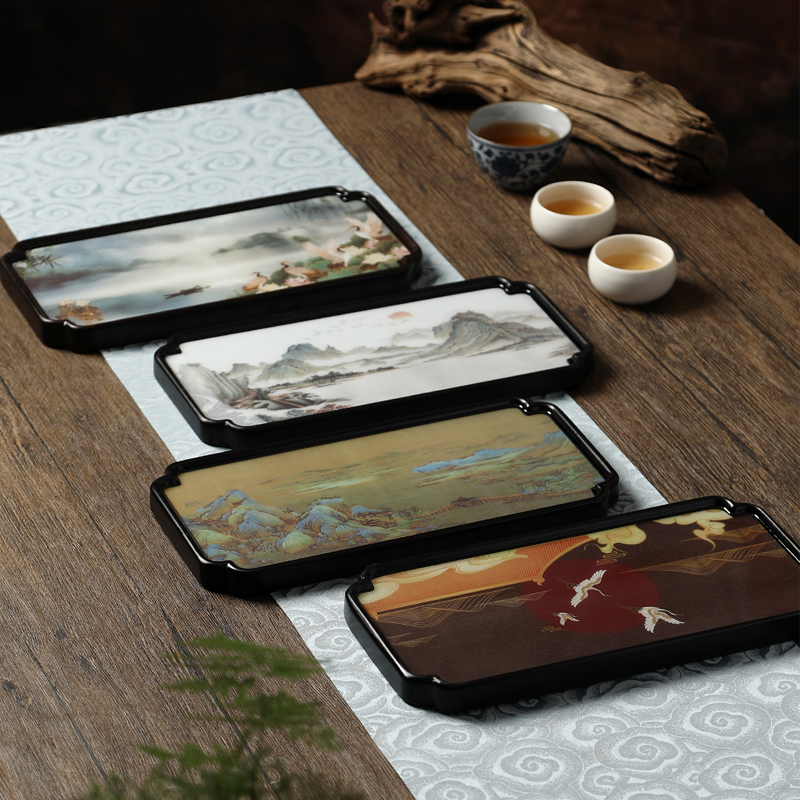 重竹古风干泡盘茶盘陶瓷家用中式竹制小型泡茶台简约茶海功夫茶道