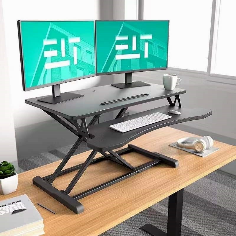 德系品质站立笔记本升降电脑桌上办公台式显示器桌面折叠增高桌托