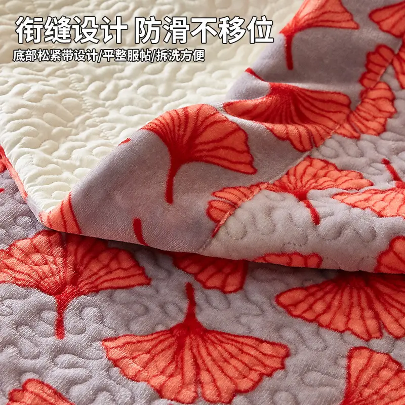 单件双面床单新款高端榻榻米三件套四季通用防滑薄垫子