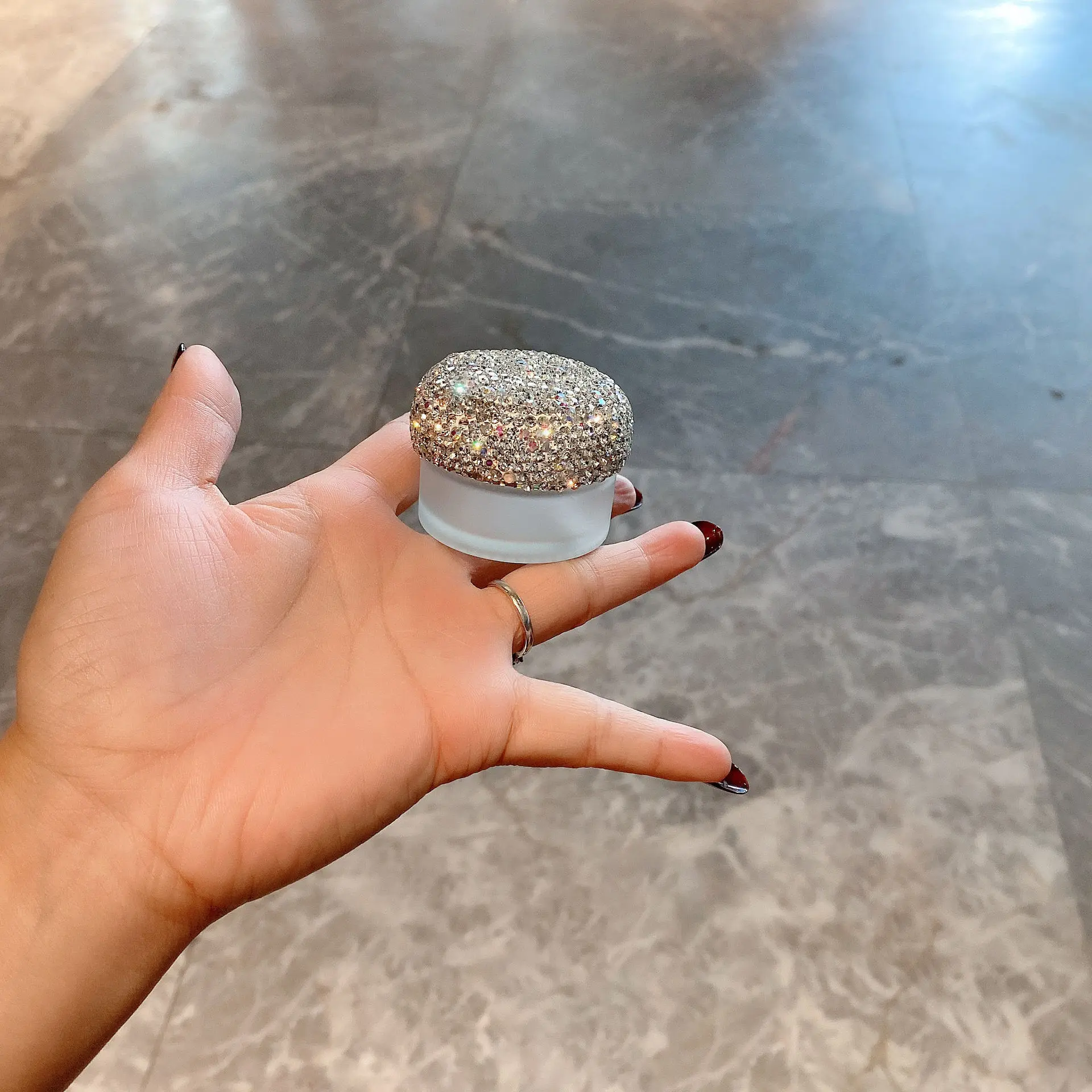 镶钻散粉底液盒轻巧旅行爆款直销