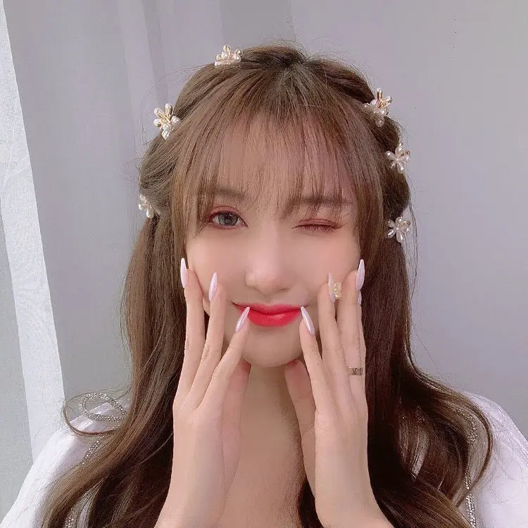 2020新款五瓣花珍珠夹子头饰女网红刘海发夹韩版发卡抓夹小号