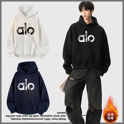 瑞斯图西春秋加绒加厚600克重磅连帽卫衣STU男女春秋季上衣情侣装