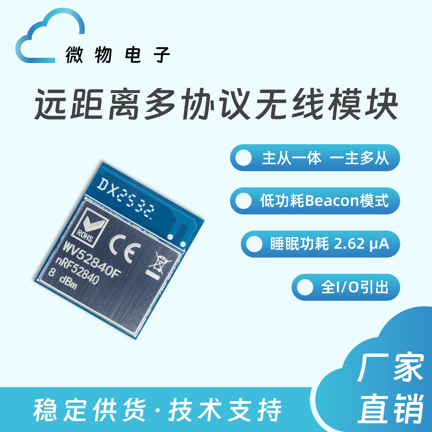 微物电子高性能远距离无线模块图片