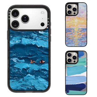 CALG我们与海浪油画适用苹果手机壳iphone11 12 13 14 15 16 17promax新款外壳高级感小众磁吸2025网红爆款