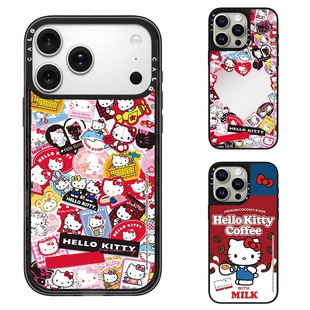 CALG联名kt猫50周年贴纸适用苹果手机壳iphone12 13 14 15 16 17promax新款外壳高级感小众磁吸2025网红爆款