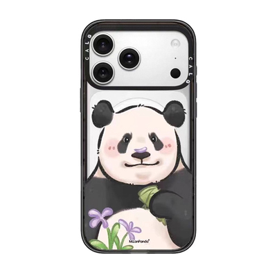 CALG卡通可爱熊猫萌兰适用苹果手机壳iphone11 12 13 14 15 16 17promax新款外壳高级感小众磁吸2025网红爆款