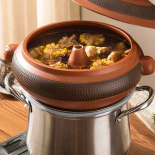 新款智能汽锅紫砂气锅鸡陶瓷蒸汽锅家用火锅蒸锅电气锅层商用云南