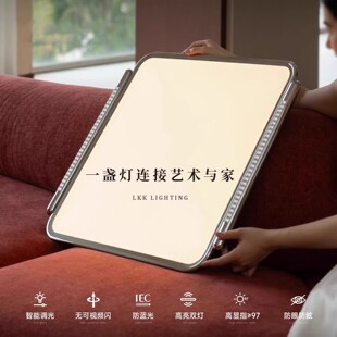 方片灯卧室吸顶灯现代简约包豪斯新款超薄护眼书房房间灯具