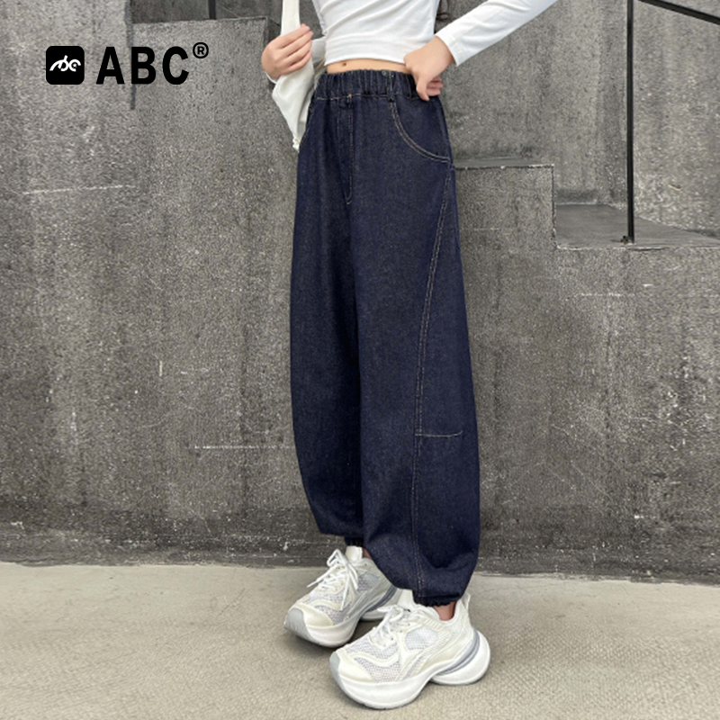 ABC女童牛仔裤2025新款6-12岁女