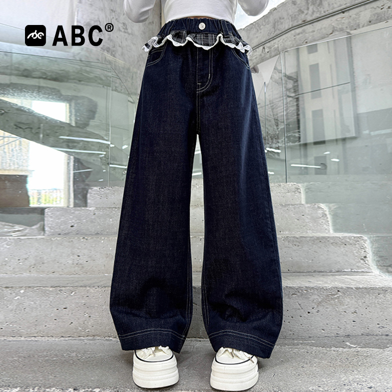 ABC女童秋季牛仔裤新款6-12岁女