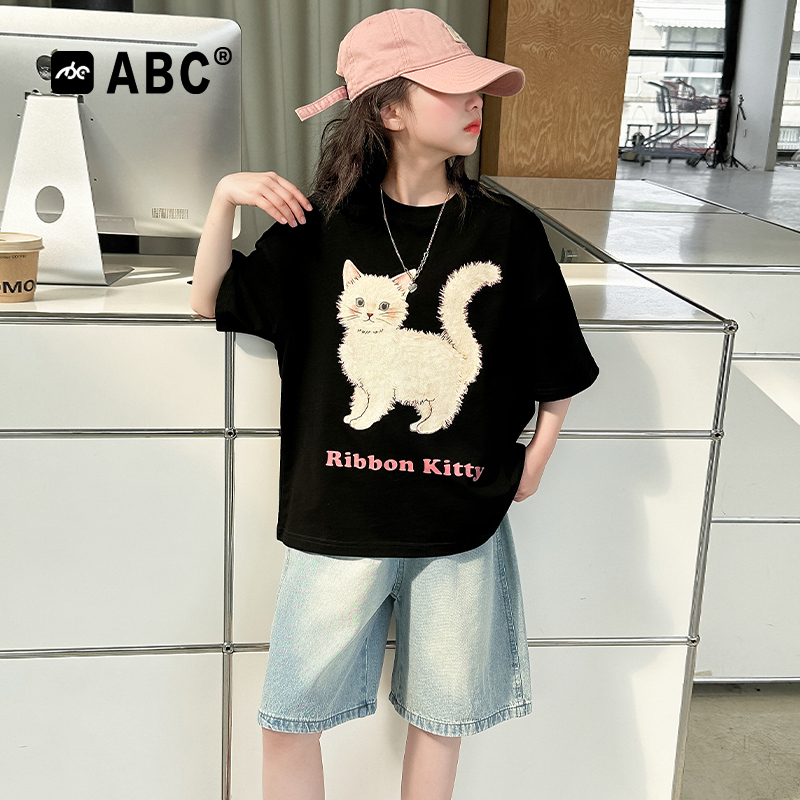 女童短袖套装2025新款