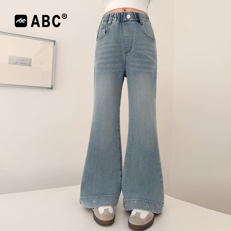 ABC女童春秋裤子中大童牛仔裤
