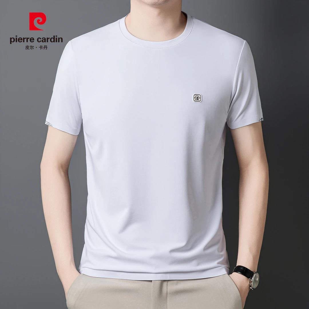 皮尔卡丹冰丝短袖T恤男士夏季