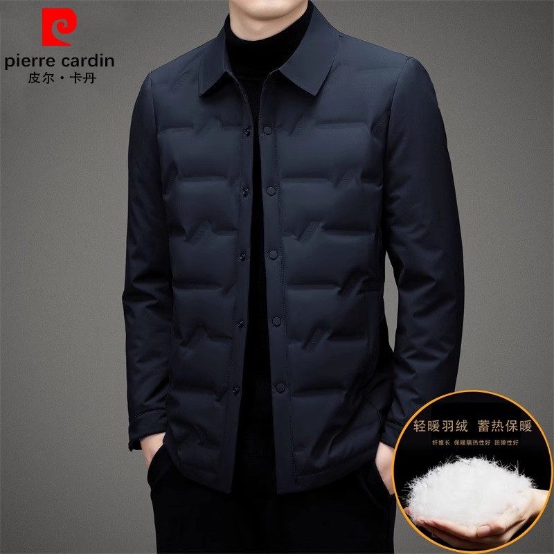 皮尔卡丹男士保暖轻薄羽绒服外套