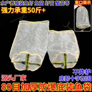 装鱼袋加厚80目水产养殖网袋孵化鱼卵养殖鱼苗虾苗鱼袋承重强网袋