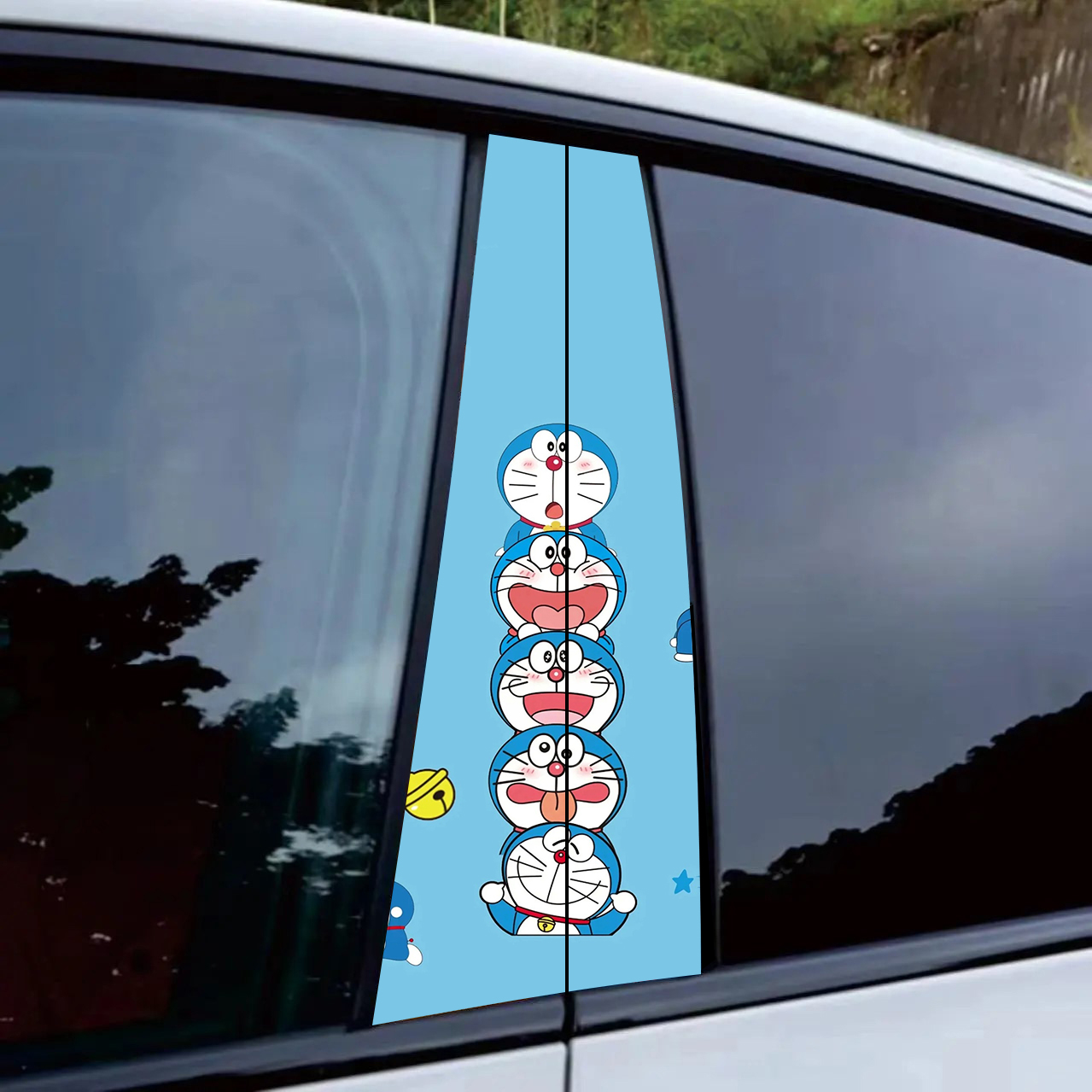 哆啦A梦动漫汽车中柱贴纸