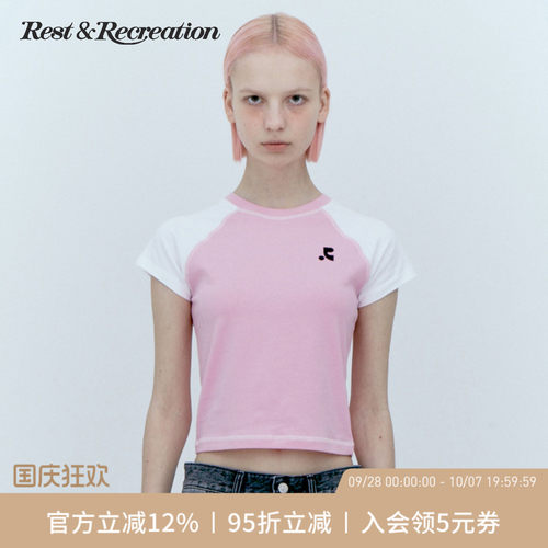 RR短款修身上衣女短袖T恤