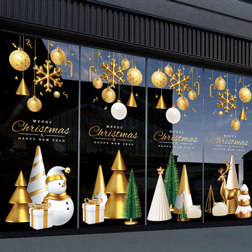 2026圣诞节装饰玻璃贴纸