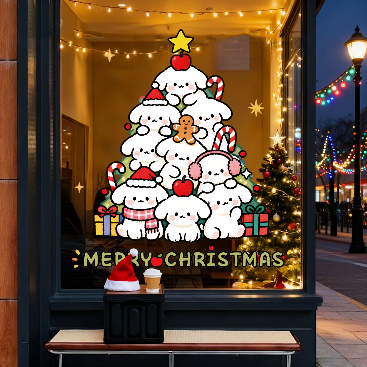 2026圣诞节装饰玻璃贴纸