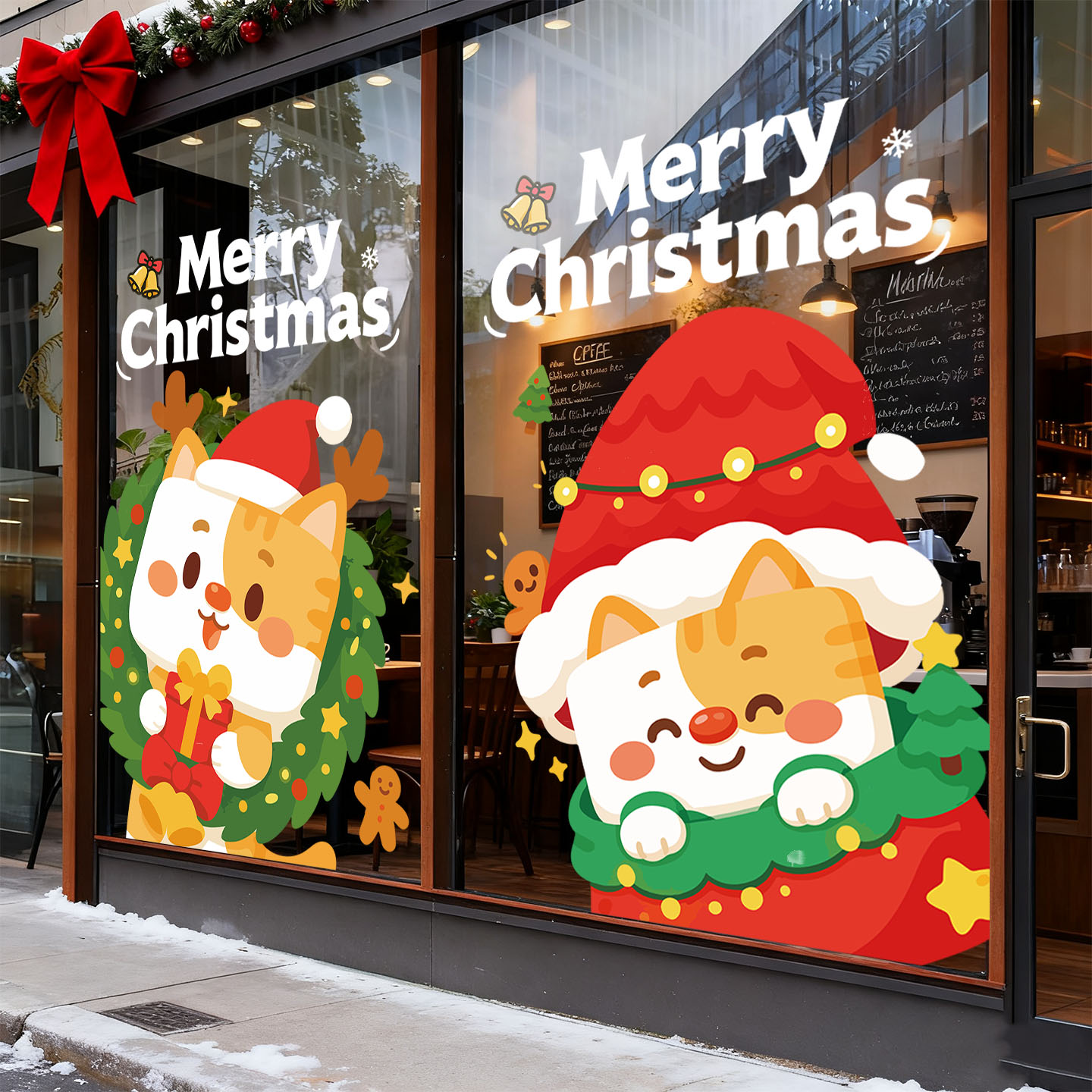 2026圣诞节装饰玻璃贴纸