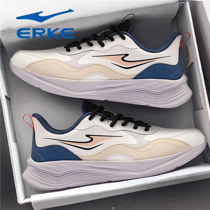 鸿星尔克男鞋2025秋冬季新款轻便软底减震学生青少年运动跑步鞋