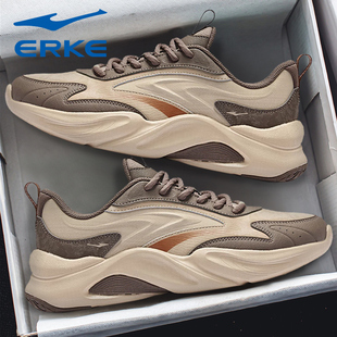 防水皮面复古休闲老爹鞋 凤求凰2鸿星尔克运动鞋 新款 2025冬季 男鞋