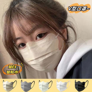 口罩女高颜值春夏防尘防晒护眼角加厚2025新款 3D立体莫兰迪显脸小