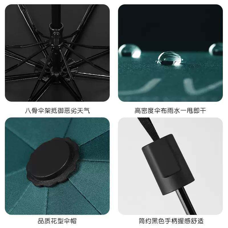 手开三折防晒黑胶伞雨伞UV遮阳伞太阳伞logo广告伞晴雨伞防晒伞托