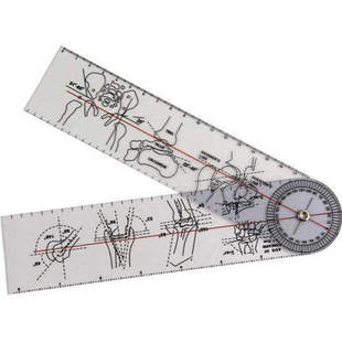 骨科尺关节角度测身体工具尺心电图心率计算尺医学