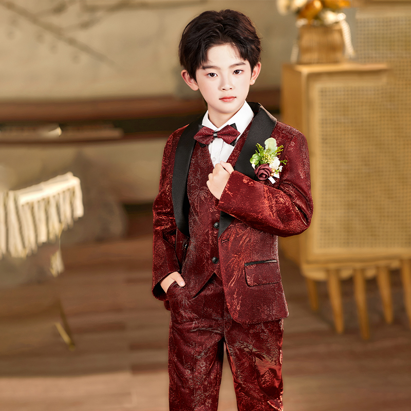 男童礼服西装亮丝主持人