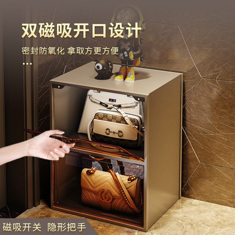 包包收纳柜家用收纳神器放包包的A置物架装包包卧室落地盒展示柜